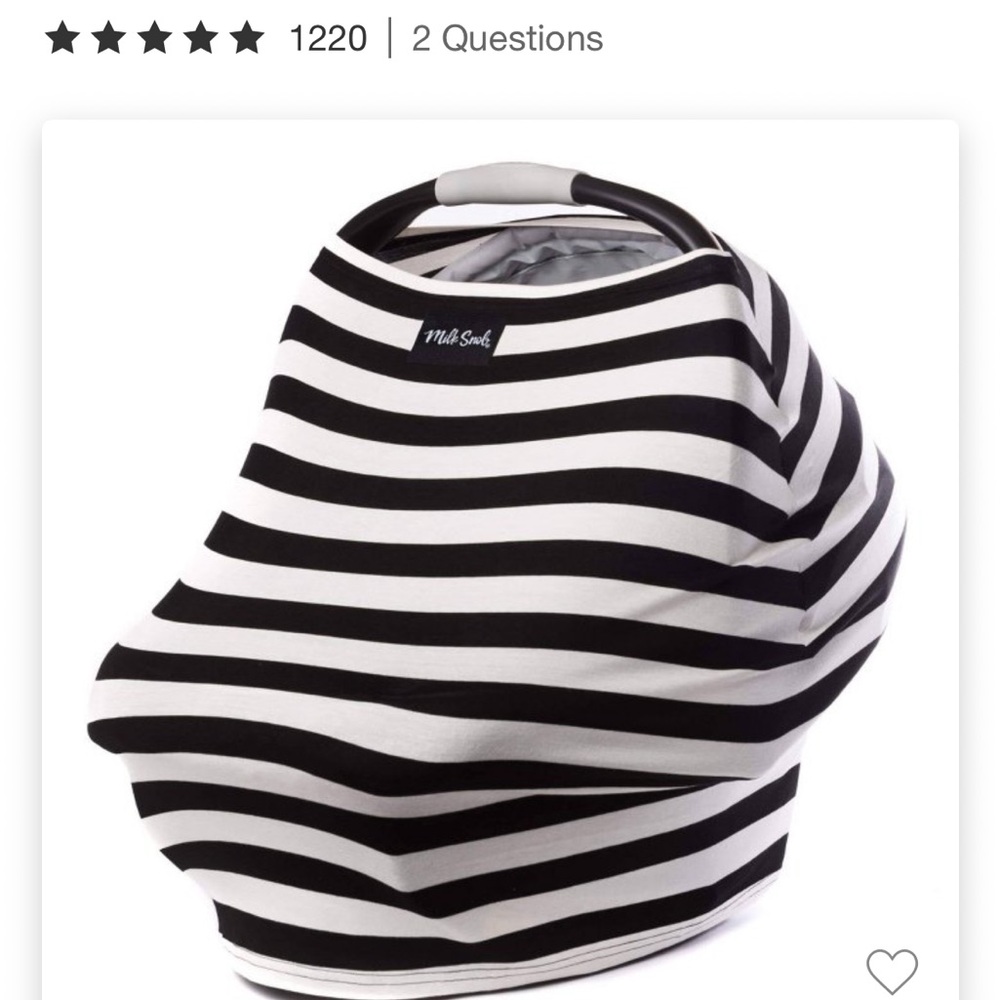 Milk snob nursing/car seat cover